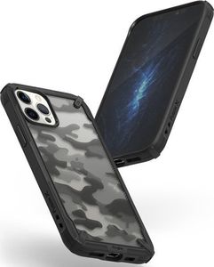 Ringke Etui Ringke Fusion X do Apple iPhone 12/ 12 Pro 6.1 Camo (Moro) Black + Szkło Alogy uniwersalny 3