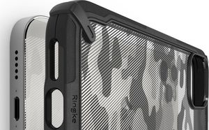 Ringke Etui Ringke Fusion X do Apple iPhone 12/ 12 Pro 6.1 Camo (Moro) Black + Szkło Alogy uniwersalny 4