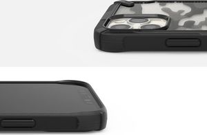 Ringke Etui Ringke Fusion X do Apple iPhone 12/ 12 Pro 6.1 Camo (Moro) Black + Szkło Alogy uniwersalny 5