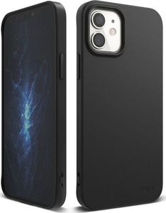 Ringke Etui obudowa Ringke Air S do Apple iPhone 12 Mini 5.4 Black + Szkło Alogy uniwersalny 3