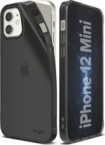 Ringke Etui obudowa Ringke Air case do Apple iPhone 12 Mini 5.4 Smoke Black + Szkło Alogy uniwersalny 3