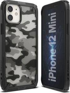 Ringke Etui Ringke Fusion X obudowa do Apple iPhone 12 Mini 5.4 Camo Black + Szkło Alogy uniwersalny 2