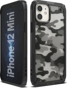 Ringke Etui Ringke Fusion X obudowa do Apple iPhone 12 Mini 5.4 Camo Black + Szkło Alogy uniwersalny 3