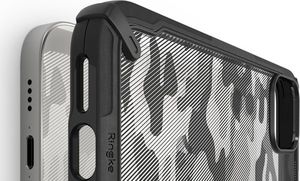 Ringke Etui Ringke Fusion X obudowa do Apple iPhone 12 Mini 5.4 Camo Black + Szkło Alogy uniwersalny 6