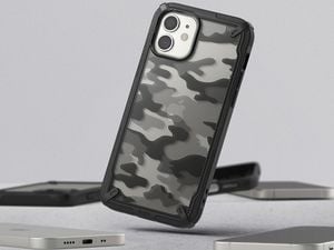 Ringke Etui Ringke Fusion X obudowa do Apple iPhone 12 Mini 5.4 Camo Black + Szkło Alogy uniwersalny 10