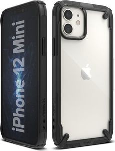 Ringke Etui Ringke Fusion X obudowa do Apple iPhone 12 Mini 5.4 Black + Szkło Alogy uniwersalny 3