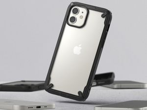 Ringke Etui Ringke Fusion X obudowa do Apple iPhone 12 Mini 5.4 Black + Szkło Alogy uniwersalny 10