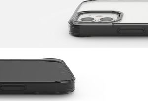 Ringke Etui ochronne obudowa Ringke Fusion do Apple iPhone 12 Mini 5.4 Smoke Black + Szkło Alogy uniwersalny 8