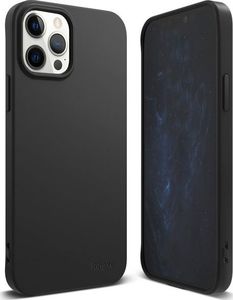 Ringke Etui Ringke Air S do Apple iPhone 12/ 12 Pro 6.1 Czarne + Szkło Alogy uniwersalny 2