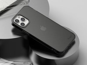 Ringke Etui obudowa Ringke Air do Apple iPhone 12/ 12 Pro 6.1 Smoke Black + Szkło Alogy uniwersalny 7