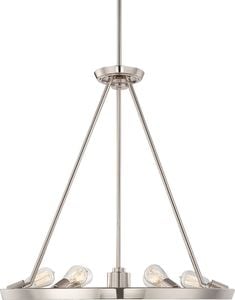 Lampa wisząca Elstead Theater minimalistyczna srebrny  (QZ-THEATER-ROW6IS) 1
