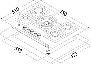 Płyta grzewcza Teka EFX 70 5G AI AL DR 3