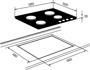Płyta grzewcza Teka HF LUX 60 4G AI AL 2