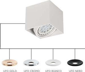 Lampa sufitowa Orlicki Design Oprawa sufitowa biała Orlicki Design Cardi Cardi I Bianco / Ufo Nero 1