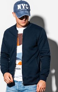 Ombre Bluza męska rozpinana bez kaptura B1077 - granatowa XXL 1