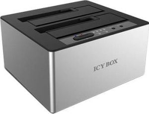Stacja dokująca Icy Box stacja dokująca na dyski 2x 2,5''/3,5'' SATA, USB 3.0, JBOD, Biała (IB-121CL-6G) 2