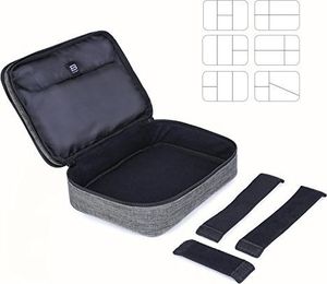 Torba Bagsmart Torby na kable bagsmart, dwuwarstwowa torba podróżna na kable, ładowarka, iPad, Ipad Air, tablet do 10,5 cala, adapter, mysz, karty SD (szare) 3