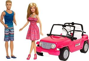 Lalka Barbie Mattel - Jeep Beach Cruiser z Barbie i Kenem (CJD12) 1