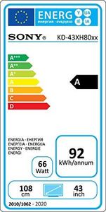 Telewizor Sony Telewizor Sony KD-43XH8096 Bravia 108 cm (43 cale) (Android TV, LED, 4K Ultra HD (UHD), High Dynamic Range (HDR), Smart TV, pilot głosowy, model 2020) Czarny 9