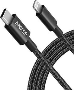 Kabel USB Anker Anker Kabel z USB C na Lightning, nowy nylonowy kabel do ładowania z USB-C na Lightning, długość 180 cm, certyfikat MFi, do iPhone'a SE / 11 Pro / X / XS / XR / 8 Plus / AirPods Pro, obsługuje zasilanie 1