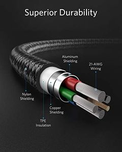 Kabel USB Anker Anker Kabel z USB C na Lightning, nowy nylonowy kabel do ładowania z USB-C na Lightning, długość 180 cm, certyfikat MFi, do iPhone'a SE / 11 Pro / X / XS / XR / 8 Plus / AirPods Pro, obsługuje zasilanie 6