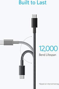 Kabel USB Anker Anker Nowy nylonowy kabel do ładowania z USB-C na USB-C o długości 1 m, dwupak, z zasilaniem do MacBooka Pro 2020, iPada Pro, Galaxy S20, Switch, Pixel, LG i ładowarki USB-C 4