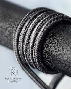 Kabel USB Anker Anker Nowy nylonowy kabel do ładowania z USB-C na USB-C o długości 1 m, dwupak, z zasilaniem do MacBooka Pro 2020, iPada Pro, Galaxy S20, Switch, Pixel, LG i ładowarki USB-C 6