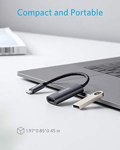 Adapter USB Anker Anker PowerExpand + adapter USB-C do HDMI z aluminium, kompaktowy adapter USB-C, obsługuje 4K 60 Hz, do MacBook Pro, MacBook Air, iPad Pro, Pixelbook, XPS, Galaxy 7