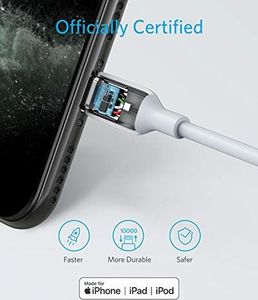 Kabel USB Anker Anker Powerline III USB-C na przewodzie Lightning, kabel z certyfikatem MFi 30 cm, błyskawiczne prędkości ładowania dla iPhone'a SE / 11/11 Pro / X / XS / XR Max / 8 Plus / AirPods Pro, obsługuje Power Delivery, biały 3