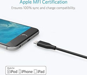 Kabel USB Anker Anker Powerline [2-pak] 10 cm kabel Lightning Apple iPhone Kabel do ładowania iPada iPhone XS / XS Max / XR / X / 8/8 Plus / 7/7 Plus / 6s / 6/6 Plus / 5S / 5 / iPad (czarny) 3