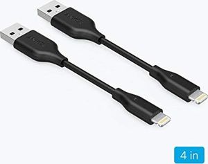 Kabel USB Anker Anker Powerline [2-pak] 10 cm kabel Lightning Apple iPhone Kabel do ładowania iPada iPhone XS / XS Max / XR / X / 8/8 Plus / 7/7 Plus / 6s / 6/6 Plus / 5S / 5 / iPad (czarny) 5