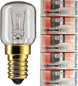 Philips 5 szt. żarówka do piekarnika Philips T25 25W 230V E14 SES 57x25mm 2700K EEK = E 1