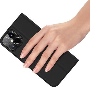 Dux Ducis Etui IPHONE 12 PRO MAX z klapką Dux Ducis skórzane Skin Leather czarne 8