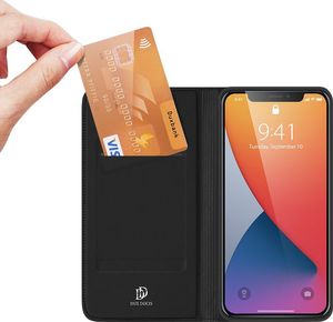 Dux Ducis Etui IPHONE 12 MINI z klapką Dux Ducis skórzane Skin Leather czarne 2