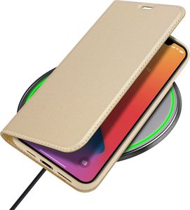 Dux Ducis Etui IPHONE 12 PRO MAX z klapką Dux Ducis skórzane Skin Leather złote 7