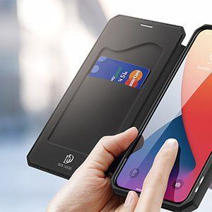 Dux Ducis DUX DUCIS Skin X kabura etui pokrowiec z klapką iPhone 12 Pro / iPhone 12 czarny uniwersalny 21