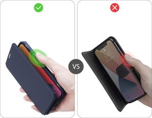 Dux Ducis DUX DUCIS Skin X kabura etui pokrowiec z klapką iPhone 12 Pro Max niebieski uniwersalny 10