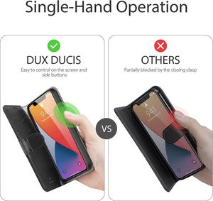 Dux Ducis Dux Ducis Kado kabura etui portfel pokrowiec z klapką iPhone 12 Pro Max czarny uniwersalny 11