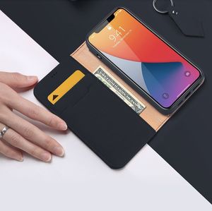 Dux Ducis DUX DUCIS Wish skórzane etui pokrowiec ze skóry naturalnej iPhone 12 Pro Max niebieski uniwersalny 3