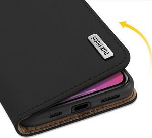 Dux Ducis DUX DUCIS Wish skórzane etui pokrowiec ze skóry naturalnej iPhone 12 Pro Max czarny uniwersalny 9