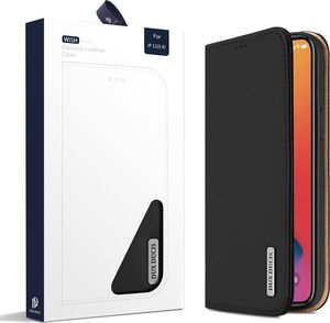 Dux Ducis DUX DUCIS Wish skórzane etui pokrowiec ze skóry naturalnej iPhone 12 mini czarny uniwersalny 5