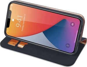Dux Ducis DUX DUCIS Wish skórzane etui pokrowiec ze skóry naturalnej iPhone 12 mini niebieski uniwersalny 4