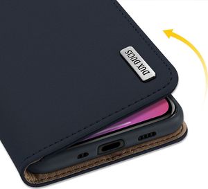 Dux Ducis DUX DUCIS Wish skórzane etui pokrowiec ze skóry naturalnej iPhone 12 mini niebieski uniwersalny 7