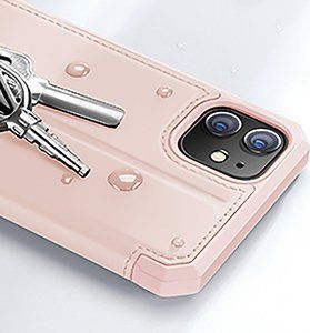 Dux Ducis DUX DUCIS Skin X kabura etui pokrowiec z klapką iPhone 12 Pro / iPhone 12 różowy uniwersalny 13