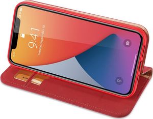 Dux Ducis DUX DUCIS Wish skórzane etui pokrowiec ze skóry naturalnej iPhone 12 Pro / iPhone 12 czerwony uniwersalny 4