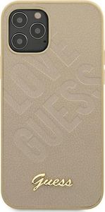 Guess Etui Guess GUHCP12LPUILGLG do iPhone 12 Pro Max 6,7 złoty/gold hardcase Iridescent Love Script Gold Logo 3