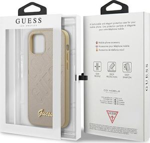 Guess Etui Guess GUHCP12LPUILGLG do iPhone 12 Pro Max 6,7 złoty/gold hardcase Iridescent Love Script Gold Logo 8