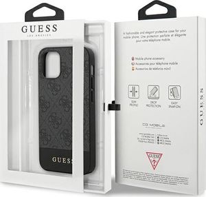 Guess Guess GUHCP12SG4GLGR iPhone 12 mini 5,4 szary/grey hardcase 4G Stripe Collection 8