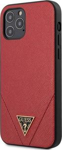 Guess Guess Saffiano V - Etui iPhone 12 Pro Max (czerwony) uniwersalny 1