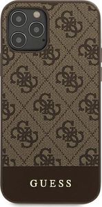 Guess Guess GUHCP12LG4GLBR iPhone 12 Pro Max 6,7 brązowy/brown hardcase 4G Stripe Collection 3